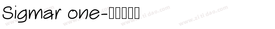 Sigmar one字体转换